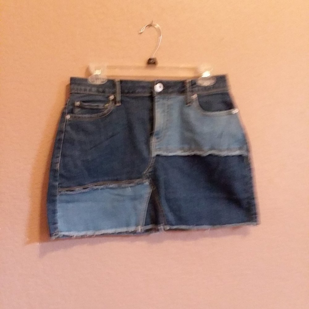 Denim mini skirt